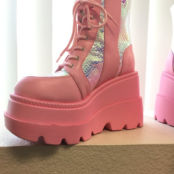 PRE LOVED Cape Robbin -Pink Poison Platforms Boots PNK/8- SH206 - Picture 4 of 9